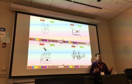 Marc presenting at the 2018 USciences eLearning 3.0 conference